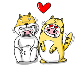 A delightful pig family 2 sticker #12076952