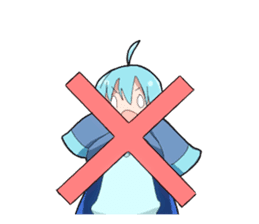 Blue child and wolf child and protector sticker #12077291