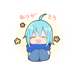 Blue child and wolf child and protector sticker #12077294