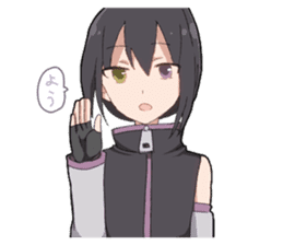 Blue child and wolf child and protector sticker #12077296