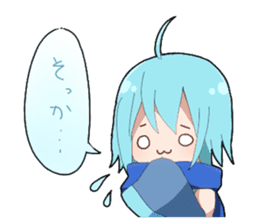 Blue child and wolf child and protector sticker #12077306