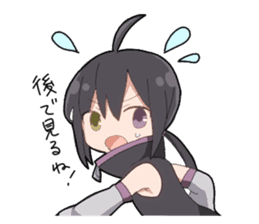 Blue child and wolf child and protector sticker #12077309