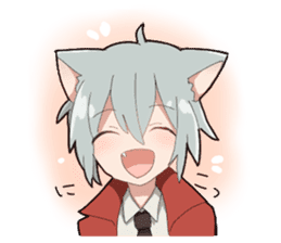 Blue child and wolf child and protector sticker #12077310