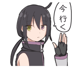 Blue child and wolf child and protector sticker #12077311