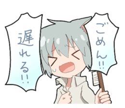 Blue child and wolf child and protector sticker #12077312