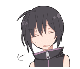 Blue child and wolf child and protector sticker #12077320