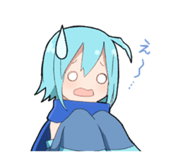 Blue child and wolf child and protector sticker #12077321