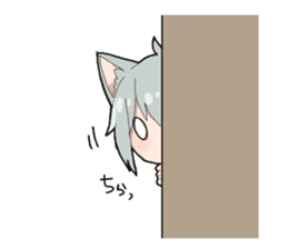 Blue child and wolf child and protector sticker #12077322