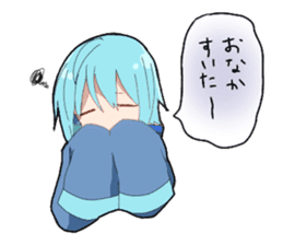 Blue child and wolf child and protector sticker #12077323