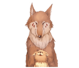 A day of Wolf brother and sister sticker #12077365