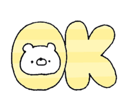 Friendly white bear4 sticker #12078416