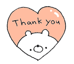 Friendly white bear4 sticker #12078422