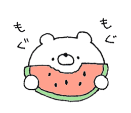 Friendly white bear4 sticker #12078428