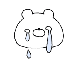 Friendly white bear4 sticker #12078437