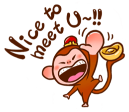 Golden Monkey "Good Luck", Gold Monky sticker #12078526
