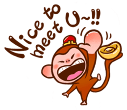 Golden Monkey "Good Luck", Gold Monky sticker #12078526