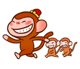 Golden Monkey "Good Luck", Gold Monky sticker #12078532
