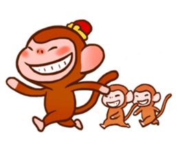 Golden Monkey "Good Luck", Gold Monky sticker #12078532
