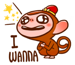 Golden Monkey "Good Luck", Gold Monky sticker #12078534