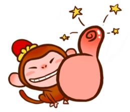Golden Monkey "Good Luck", Gold Monky sticker #12078535