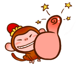 Golden Monkey "Good Luck", Gold Monky sticker #12078535