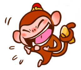 Golden Monkey "Good Luck", Gold Monky sticker #12078538