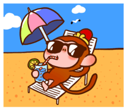 Golden Monkey "Good Luck", Gold Monky sticker #12078542