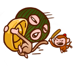 Golden Monkey "Good Luck", Gold Monky sticker #12078553