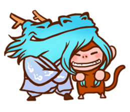 Golden Monkey "Good Luck", Gold Monky sticker #12078559