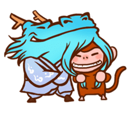 Golden Monkey "Good Luck", Gold Monky sticker #12078559