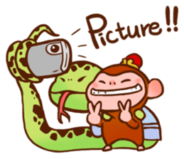 Golden Monkey "Good Luck", Gold Monky sticker #12078560