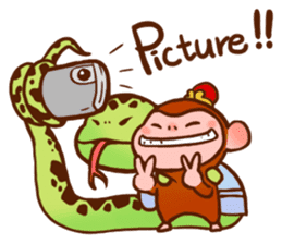 Golden Monkey "Good Luck", Gold Monky sticker #12078560