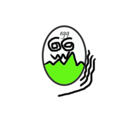 EGG BRO DISAPPEAR(transparent) sticker #12078653