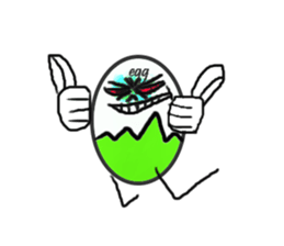 EGG BRO DISAPPEAR(transparent) sticker #12078663