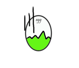 EGG BRO DISAPPEAR(transparent) sticker #12078665
