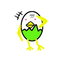 EGG BRO DISAPPEAR(transparent) sticker #12078685