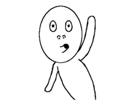 Strange facial man sticker #12078769