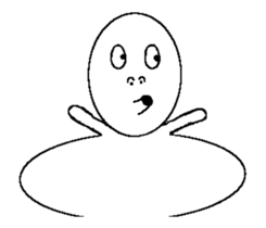 Strange facial man sticker #12078778