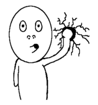 Strange facial man sticker #12078786