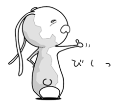 crazy rabbit. sticker #12079215