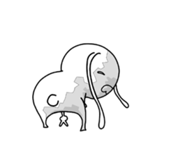 crazy rabbit. sticker #12079220