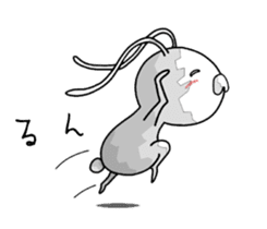 crazy rabbit. sticker #12079233