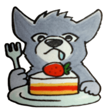 The lazy wolf sticker #12079375