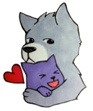 The lazy wolf sticker #12079393