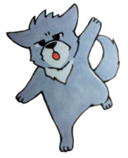 The lazy wolf sticker #12079395