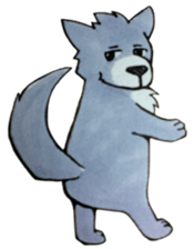 The lazy wolf sticker #12079397