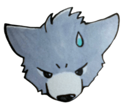 The lazy wolf sticker #12079398