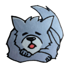 The lazy wolf sticker #12079401