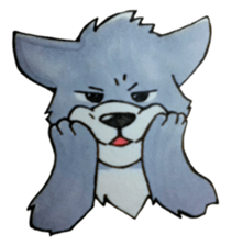The lazy wolf sticker #12079404