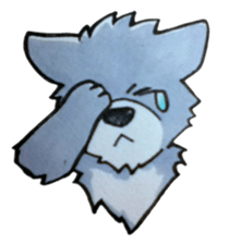 The lazy wolf sticker #12079409
